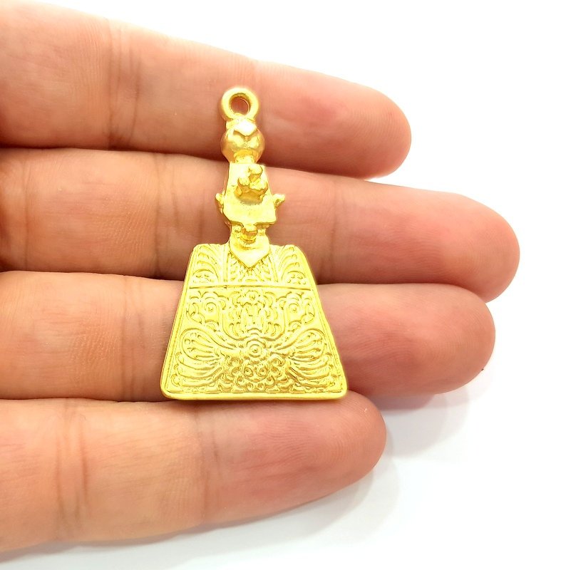 Gold Charms Gold Plated Metal (43x26mm)  G14278