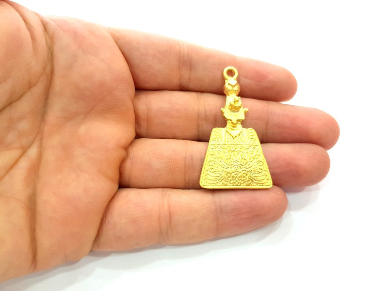 Gold Charms Gold Plated Metal (43x26mm)  G14278