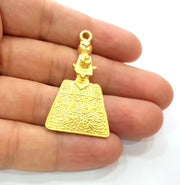 Gold Charms Gold Plated Metal (43x26mm)  G14278