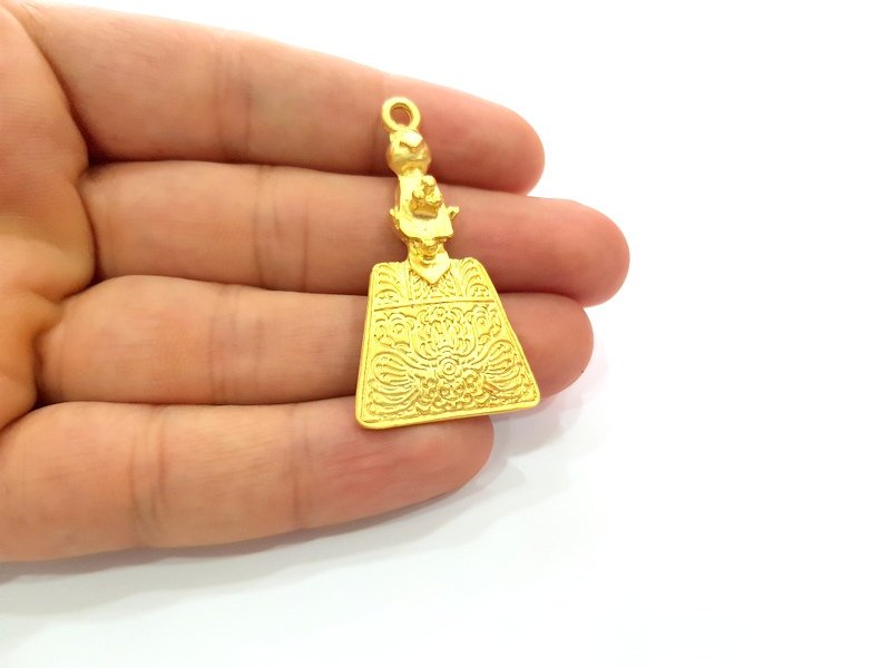 Gold Charms Gold Plated Metal (43x26mm)  G14278