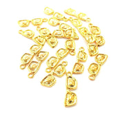 10 Glasses Charm Shiny Gold Plated Charm Gold Plated Metal (20x6mm)  G14286