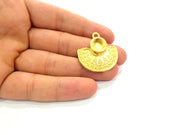 Gold Pendant Blank Gold Pendant Gold Plated Metal (10mm blank)  G14289