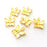 6 Butterfly Charm Gold Charms Gold Plated Metal (17x15mm)  G14297