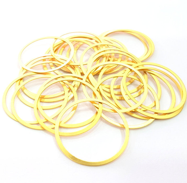 10 Gold Circle Findings Gold Plated Circle ( 31 mm )   G14304