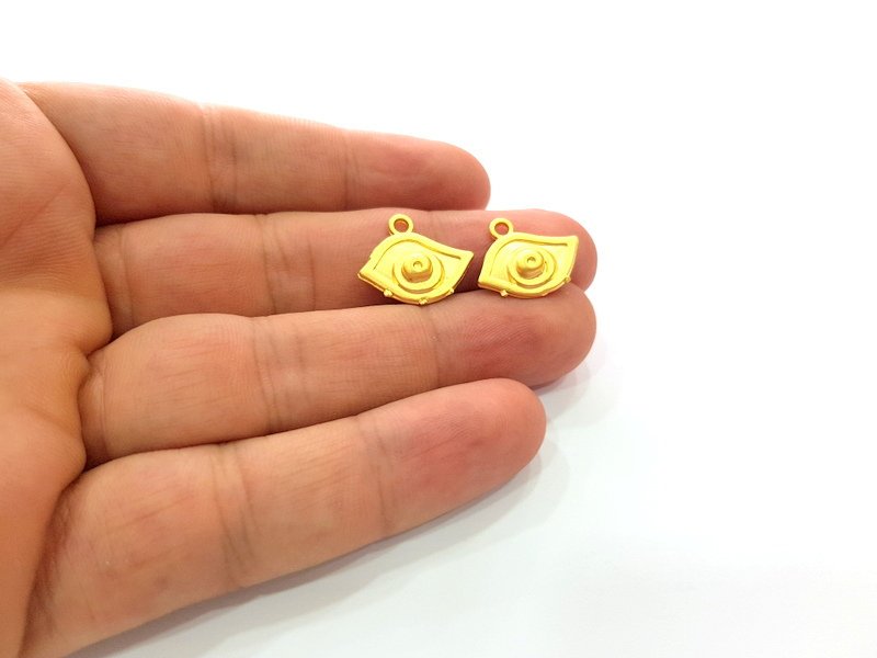 10 Gold Charms Gold Plated Metal (18x14mm)  G14306