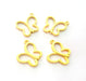 8 Butterfly Charm Gold Charms Gold Plated Metal (20x18mm)  G14311