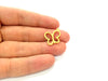 8 Butterfly Charm Gold Charms Gold Plated Metal (20x18mm)  G14311