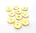 10 Gold Round Charms Gold Charm Gold Plated Metal (13mm)  G14318