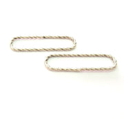 10 Silver Oval Connector Findings Antique Silver Plated Metal (42x12mm) G14325