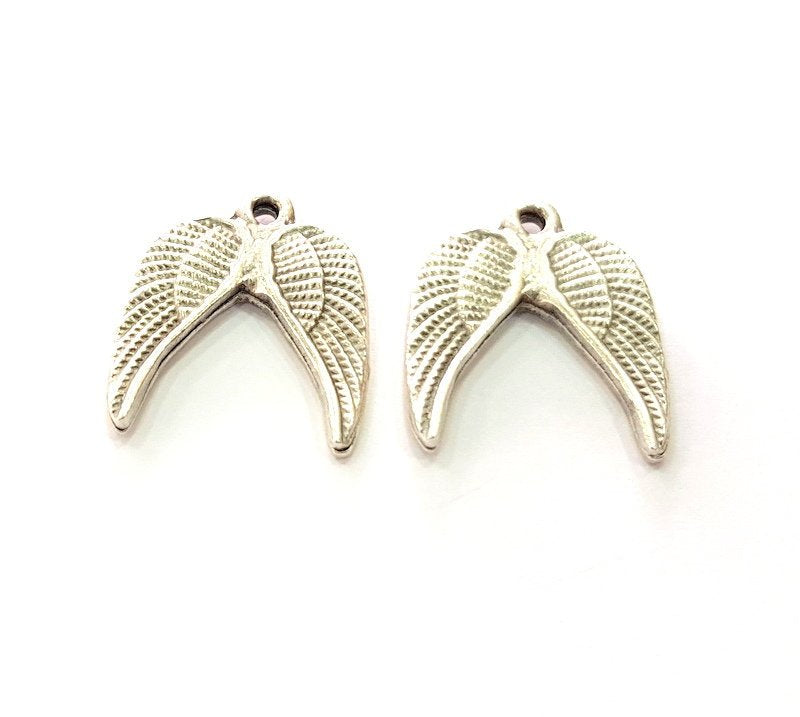 6 Wings Charm Antique Silver Charms (20x18mm) G14330