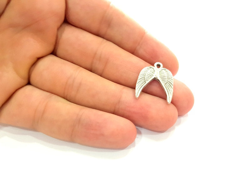 6 Wings Charm Antique Silver Charms (20x18mm) G14330