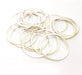 10 Silver Circle Connector Antique Silver Plated Brass (34 mm)  G14341