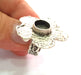 Silver Ring Setting Resin Ring Blank Cabochon Base inlay Ring Mounting Adjustable Ring Base Bezel (10 mm) Antique Silver Plated Brass G14349