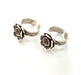 Silver Ring Setting Resin Ring Blank Cabochon Base inlay Ring Mounting Adjustable Ring Base Bezel (6 mm) Antique Silver Plated Brass G14355
