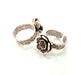 Silver Ring Setting Resin Ring Blank Cabochon Base inlay Ring Mounting Adjustable Ring Base Bezel (6 mm) Antique Silver Plated Brass G14355