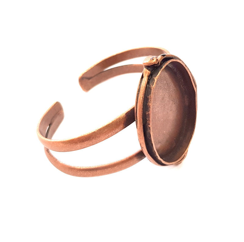 Copper Bracelet Blanks Bangle Blanks Cuff Blanks Adjustable Bracelet Blank Antique Copper Plated Brass ( 40x30mm Blanks ) G14615