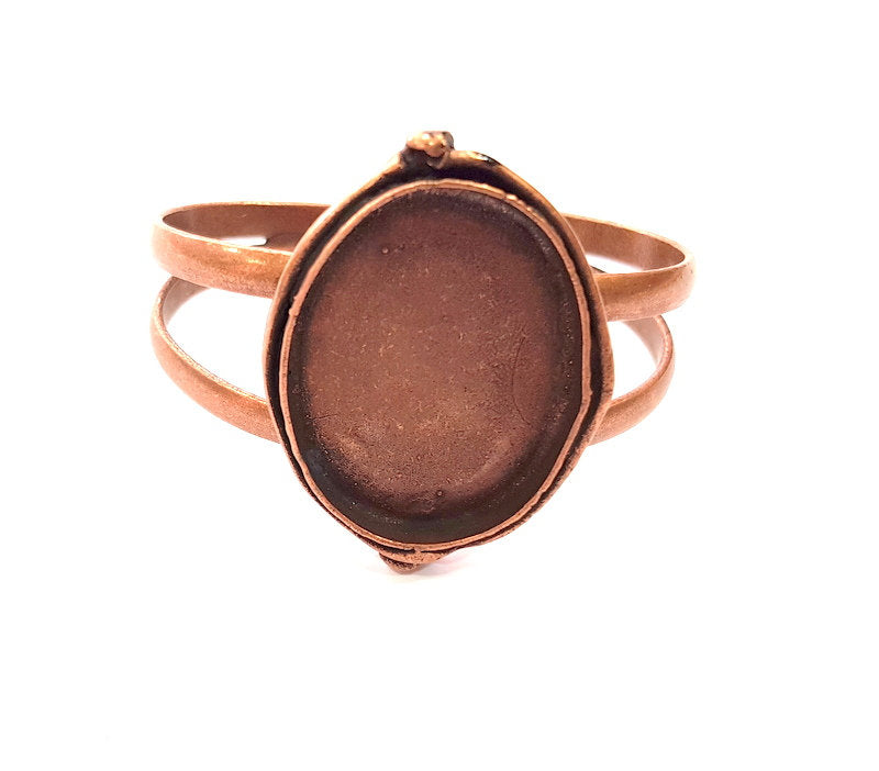 Copper Bracelet Blanks Bangle Blanks Cuff Blanks Adjustable Bracelet Blank Antique Copper Plated Brass ( 40x30mm Blanks ) G14615