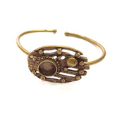 Bangle Blanks Antique Bronze Bracelet Blanks Cuff Blanks Adjustable Bracelet Blank Antique Bronze Plated Brass (10mm ) G14620