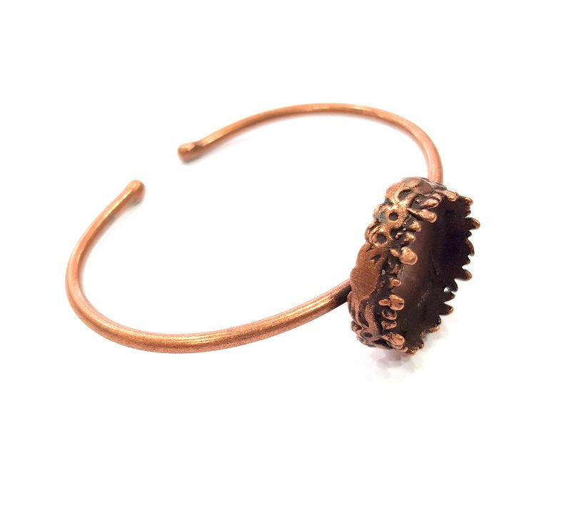Copper Bracelet Blanks Bangle Blanks Cuff Blanks Adjustable Bracelet Blank Antique Copper Plated Brass ( 20mm Blanks ) G14621