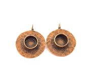 Earring Blank Base Settings Copper Resin Blank Cabochon Base inlay Blank Mountings Antique Copper Plated Brass (10mm blank) 1 Set  G14632