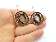Earring Blank Base Settings Copper Resin Blank Cabochon Base inlay Blank Mountings Antique Copper Plated Brass (18x13mm blank) 1 Set  G14634