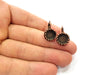 Earring Blank Base Settings Copper Resin Blank Cabochon Base inlay Blank Mountings Antique Copper Plated Brass (10mm blank) 1 Set  G14654