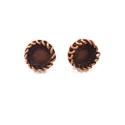 Earring Blank Base Settings Copper Resin Blank Cabochon Base inlay Blank Mountings Antique Copper Plated Brass (10mm blank) 1 Set  G14661