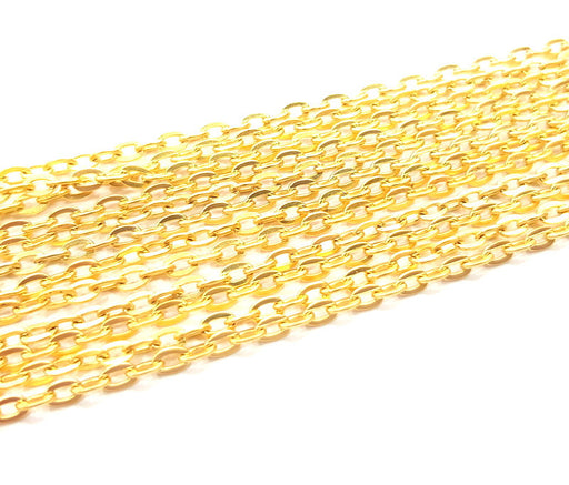 Gold Plated Cable Chain 1 Meter - 3.3 Feet  (4.5x3 mm)   G14665