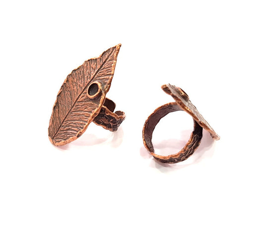 Copper Ring Settings inlay Ring Blank Mosaic Ring Bezel Base Cabochon Mountings ( 4 mm blank) Antique Copper Plated Brass G15613