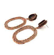 Earring Blank Base Settings Copper Resin Blank Cabochon Base inlay Blank Mountings Antique Copper Plated Brass (14x10mm blank) 1 Set  G14681