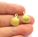4 Shell Charm Oyster Charms Mussel Charms Sea Ocean Gold Pendant Gold Plated Shell Pendant (17x12mm)  G14707