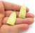 2 Gold Charms Gold Plated Metal (38x16mm)  G14708