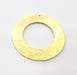 Circle Pendant Gold Pendant Gold Plated Pendant (57mm)  G14709