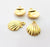 4 Shell Charm Oyster Charms Mussel Charms Sea Ocean Gold Pendant Gold Plated Shell Pendant (18x13mm)  G14711