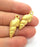 2 Oyster Charms Shell Charm Mussel Charms Sea Ocean Gold Pendant Gold Plated Shell Pendant (30x12mm)  G14715