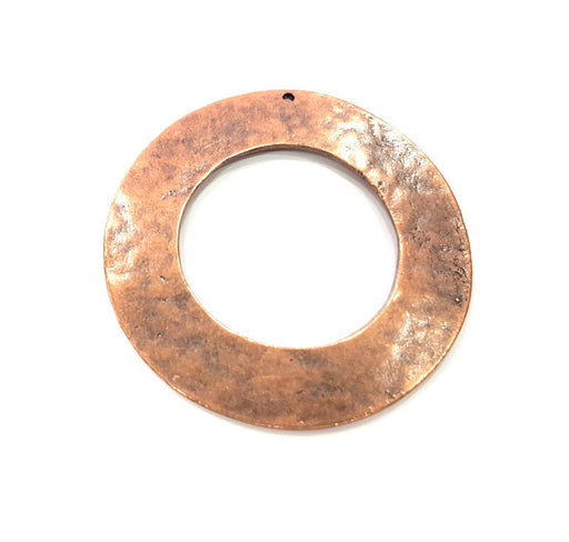 Copper Circle Pendant Antique Copper Charm Antique Copper Plated Metal (56mm) G16602