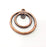 2 Copper Pendant Blank Mountings Antique Copper Plated Metal ( 4 mm round blank) G14736