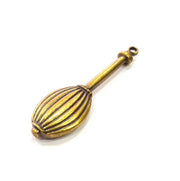 Battle Knob Pendant Antique Bronze Pendant Antique Bronze Plated Metal Pendant (60x17mm) G14741