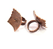 Copper Ring Settings Ring Blank Ring Mountings ( 28 mm blank) Antique Copper Plated Brass G14754