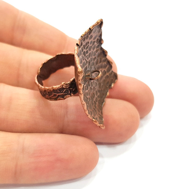 Copper Ring Settings Ring Blank Ring Mountings ( 28 mm blank) Antique Copper Plated Brass G14754