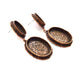 Earring Blank Base Settings Copper Resin Blank Cabochon Base inlay Mountings Antique Copper Plated Brass (25x18+18x13mm blank) 1 Set G14756