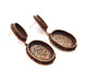 Earring Blank Base Settings Copper Resin Blank Cabochon Base inlay Mountings Antique Copper Plated Brass (25x18+18x13mm blank) 1 Set G14756