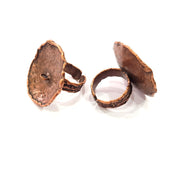 Copper Ring Settings Ring Blank Ring Mountings ( 28 mm blank) Antique Copper Plated Brass G14758