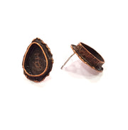 Earring Blank Base Settings Copper Resin Blank Cabochon Base inlay Blank Mountings Antique Copper Plated Brass (14x10mm blank) 1 Set  G14762