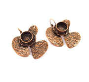 Earring Blank Base Settings Copper Resin Blank Cabochon Base inlay Blank Mountings Antique Copper Plated Brass (10mm blank) 1 Set  G14776