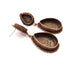 Earring Blank Base Settings Copper Resin Blank Cabochon Base inlay Mountings Antique Copper Plated Brass (14x10+25x18mm blank) 1 Set G14794