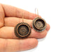 Earring Blank Base Settings Copper Resin Blank Cabochon Base inlay Blank Mountings Antique Copper Plated Brass (16mm blank) 1 Set  G14804
