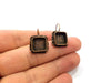 Earring Blank Base Settings Copper Resin Blank Cabochon Base inlay Blank Mountings Antique Copper Plated Brass (10mm blank) 1 Set  G14812