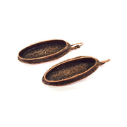 Earring Blank Base Settings Copper Resin Blank Cabochon Base inlay Blank Mountings Antique Copper Plated Brass (30x8mm blank) 1 Set  G14819