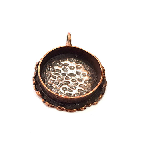 Antique Copper Pendant Blank Mosaic Base Blank inlay Necklace Blank Resin Blank Mountings Copper Plated Brass ( 20 mm blank) G14830
